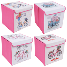 Storage Box with Bicycle Design in 4 Designs – 32×32×31cm