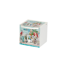 Wooden Jewelry Box with Mirror & Drawer – 7x7.3x8.2cm