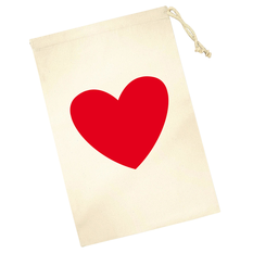 Fabric Gift Pouch with Heart – 22.5×19 cm