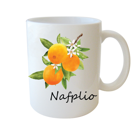 Orange Design Mug with Custom Location Print | Tourist Souvenir Mug