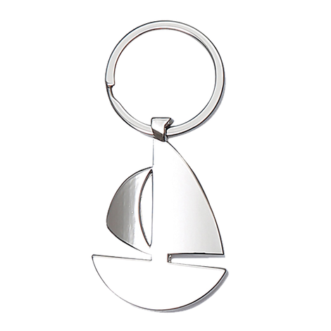 Metal Sailboat Keychain