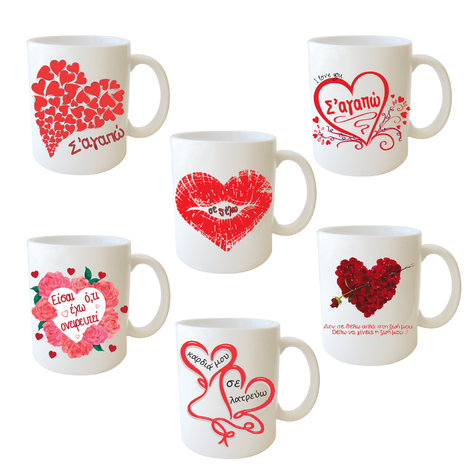 Love Mugs with Hearts & Romantic Designs – 6 Styles