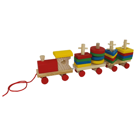 Wooden Stacking Train Toy – 34 x 6 x 8 cm