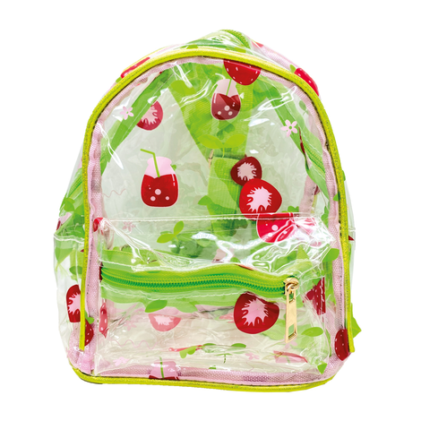 Transparent Backpack with Strawberry Design – 23x18x13cm