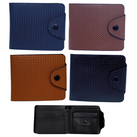 Men’s Embossed Wallet – 4 Colors – 11.5x9.8cm