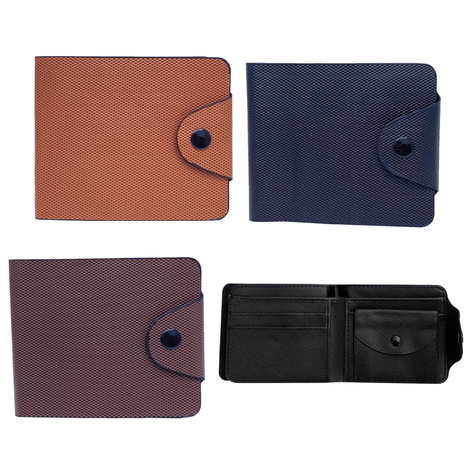 Men’s Embossed Wallet – 3 Colors – 11.5x9.8cm