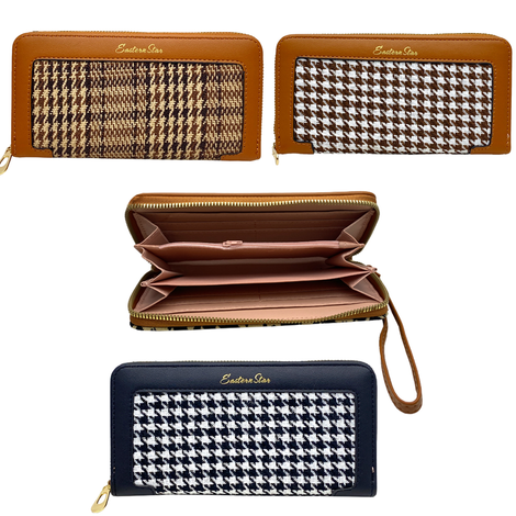 Women’s Wallet with Fabric Detail – 3 Colors