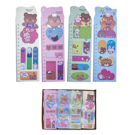 Sticky Notes & Bookmarks – 4 Designs (80 Pieces)
