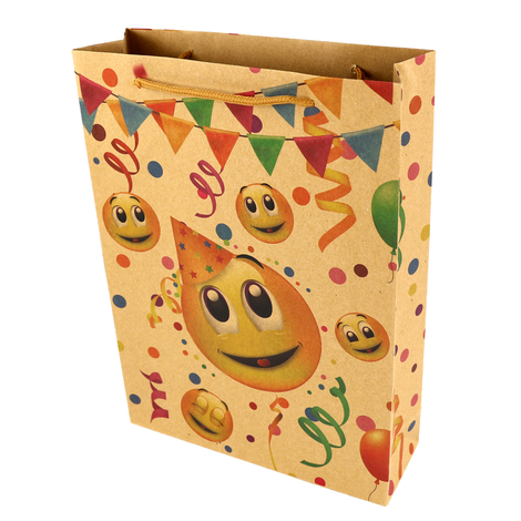 Kids’ Gift Packaging Bag with Party Emoji Design