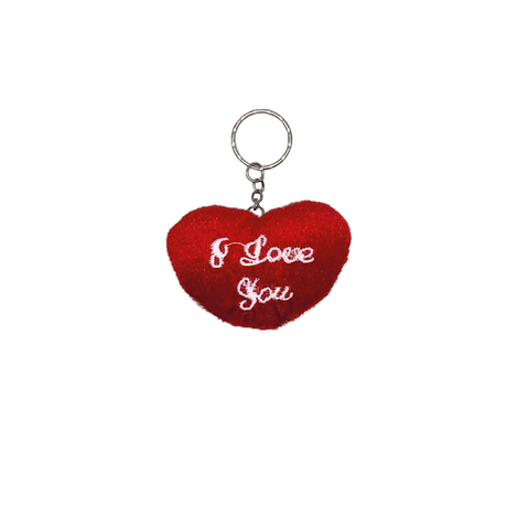 Plush Heart Keychain “I Love You” – 7.5cm (Pack of 24)