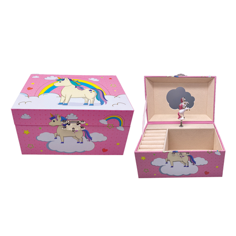 Unicorn Musical Jewelry Box with Mirror – 18x12x10cm