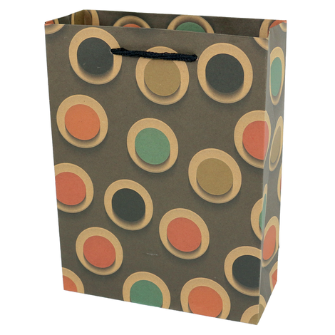 Gift Packaging Bag with Retro Circles Pattern