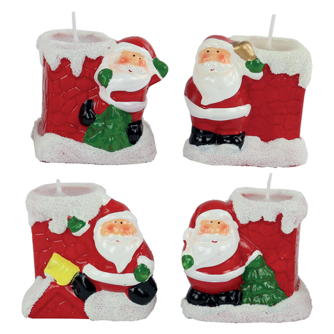 Christmas Santa Candle in 4 Designs – 7cm