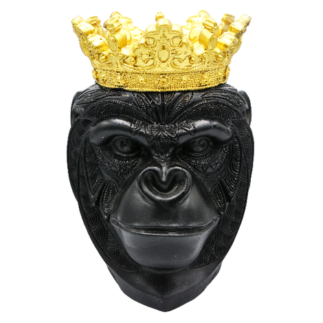 Decorative Gorilla with Gold Crown in 2 Sizes