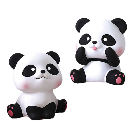 Panda Piggy Bank (Polyresin) – 2 Designs, 18cm