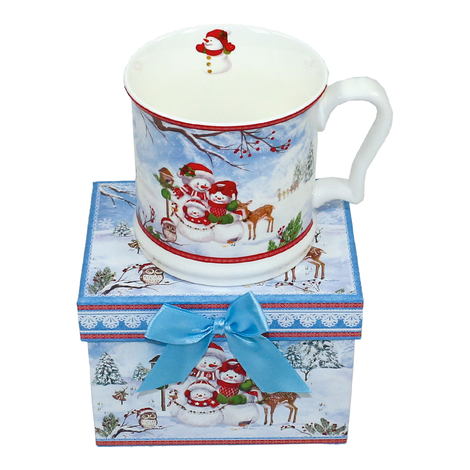 Gift Set: Christmas Snowman Mug in Decorative Box – 420ml