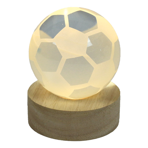 Engraved Globe with LED Light – Ball Shape – 8 cm