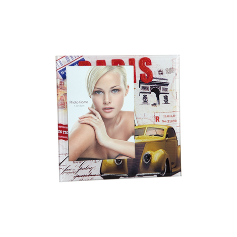 Glass Photo Frame – 10x15cm (Paris Design) 