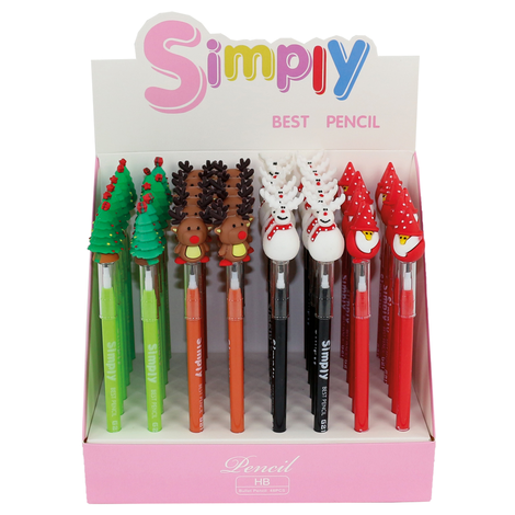 Christmas Pencil – 4 Designs (Pack of 48 pcs) 