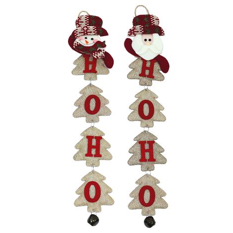 Christmas Hanging Decoration “HO HO HO” – 2 Designs (46x10cm) 