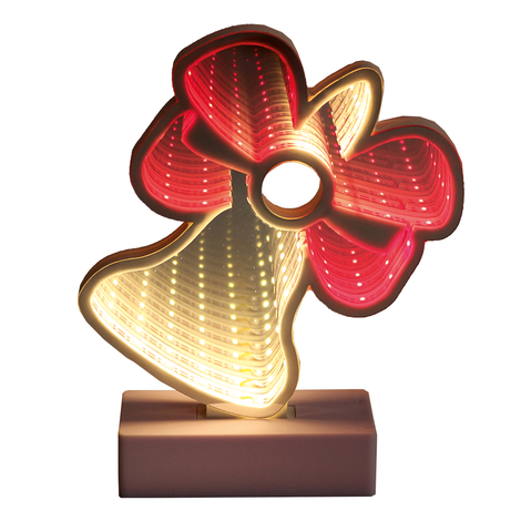 Επιτραπέζιο Φωτιστικό 3D LED Καμπάνα – Με Μπαταρία & USB