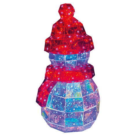 LED Decorative Snowman with Lights, Battery & USB Powered – 30cm