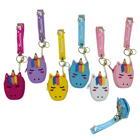 Unicorn Keychain – Mini Purse in 6 Colors (Pack of 12 Pieces)