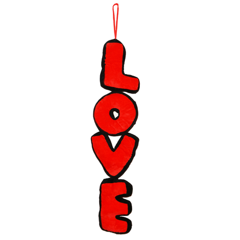 Λούτρινο Διακοσμητικό LOVE – 52 cm / 80 cm – Κόκκινο
