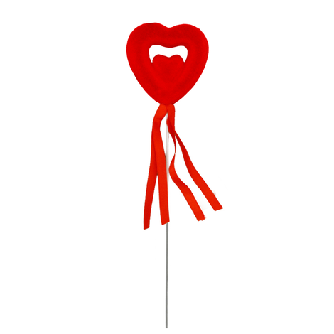 Διακοσμητική Διπλή Καρδιά σε Στικ – 5cm – Valentine Stick 
