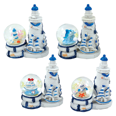 Tourist Glass Globe with Lighthouse – 4 Designs – Diameter 3.5cm