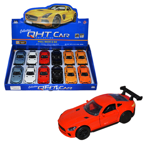 Toy Cars in 6 Colors – Box of 12 Pieces