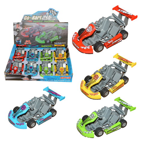 Αυτοκινητάκια Go-Kart σε 4 Χρώματα – Συσκευασία 8 Τεμαχίων