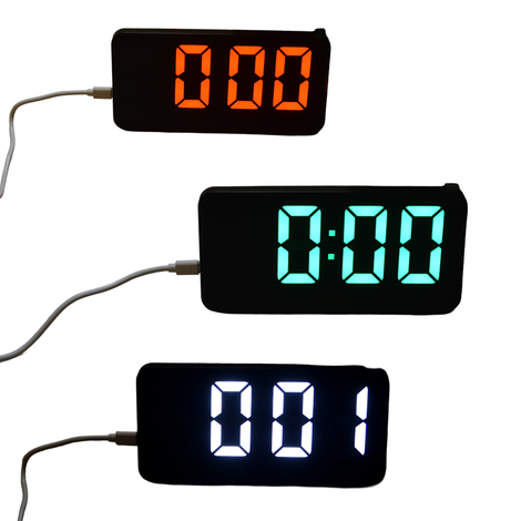 Digital Alarm Clock with Date & Temperature Display – 3 Colors – 16.5 x 8 x 2.5 cm