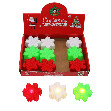 Christmas LED Decoration in 3 Designs 6cm