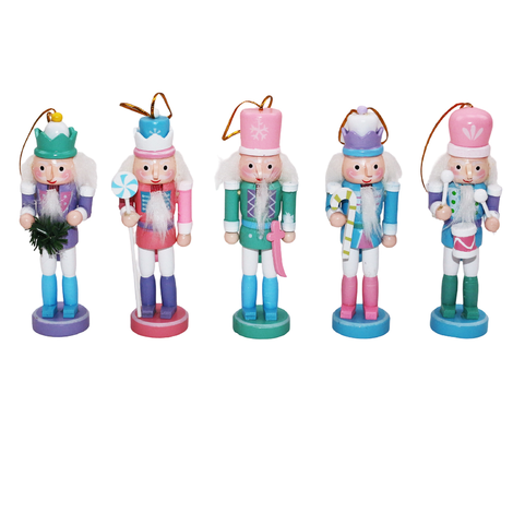 Wooden nutcracker in 5 designs 12.5cm 
