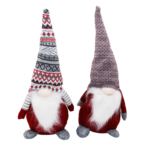 Christmas decorative gnome, 45cm – Soft festive decoration in 2 colors