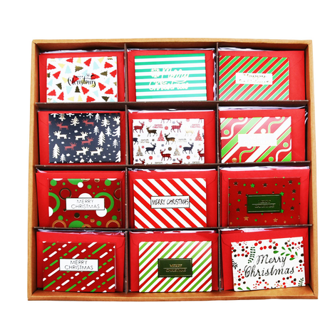 Mini Christmas cards with envelope in 12 designs – Pack of 120 pieces