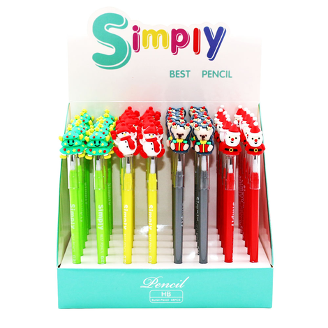 Christmas pencil in 4 designs – Pack of 48 pieces