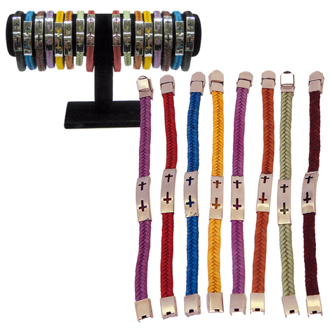 Bracelet in 8 colors – Pack of 24 pieces + Free display stand
