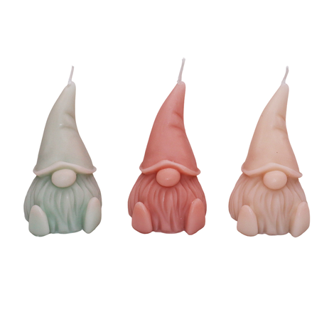 Soy Wax Scented Candle Gnome – 3 colors & 3 fragrances – 8.5cm