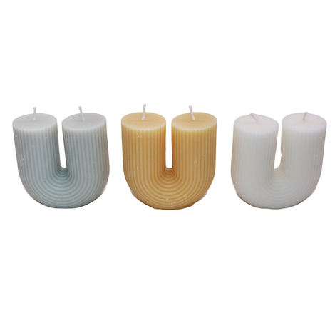 Soy Scented Candle, 3 colors – 3 fragrances, 9.5cm