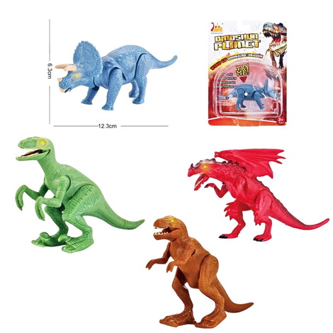 Wind-Up Dinosaur Toy in 4 Designs – 12cm
