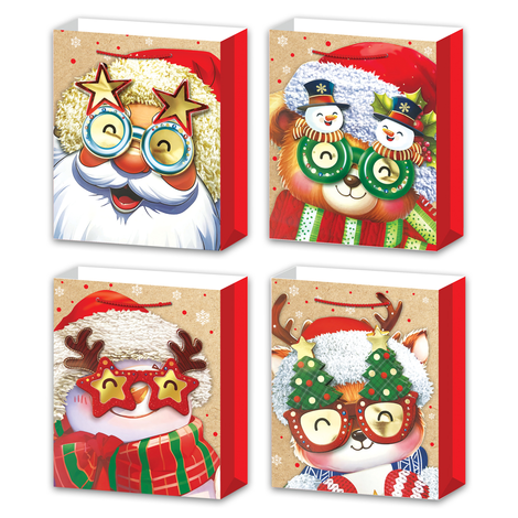Christmas Gift Bag in 4 Designs – 3 Sizes