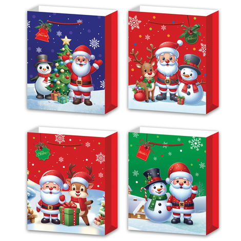 Christmas Gift Bag in 4 Designs