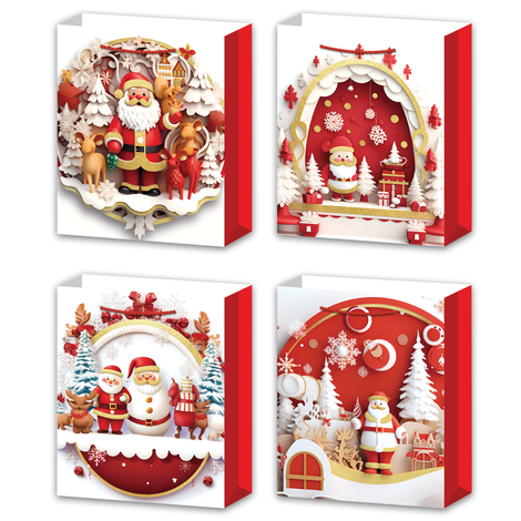 Christmas Gift Bag in 4 Designs – 3 Sizes