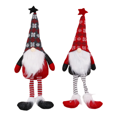 Christmas Fabric Gnome Decoration in 2 Colors – 32cm
