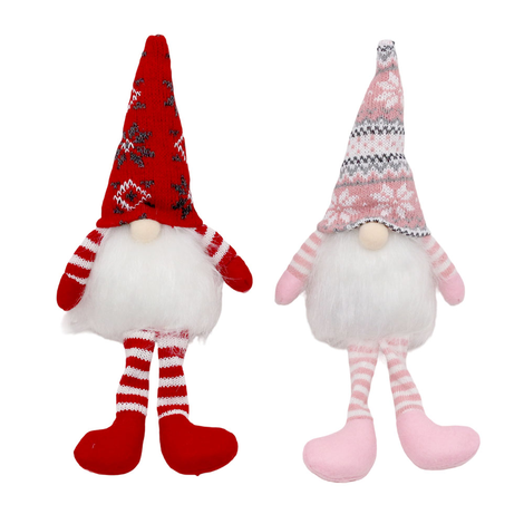 Christmas Fabric Gnome Decoration in 2 Colors – 30cm