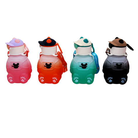 Plastic Kids Water Bottle with Spout Lid in 4 Colors – 750ml