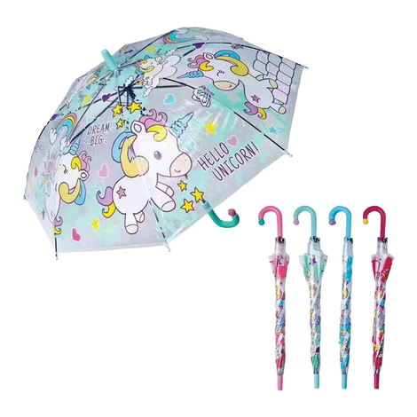 Kids Unicorn Umbrella in 4 Colors – Diameter 100cm