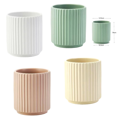 Ceramic Plant Pot in 4 Colors – Pack of 4 Pieces